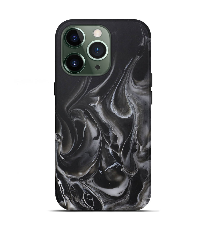 iPhone 13 Pro ResinArt Live Edge Phone Case - Annabella (Black & White, 721991)