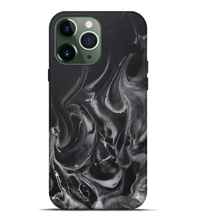 iPhone 13 Pro Max ResinArt Live Edge Phone Case - Annabella (Black & White, 721991)