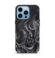 iPhone 14 Pro ResinArt Live Edge Phone Case - Annabella (Black & White, 721991)