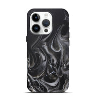 iPhone 15 Pro ResinArt Live Edge Phone Case - Annabella (Black & White, 721991)