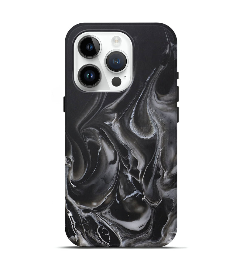 iPhone 15 Pro ResinArt Live Edge Phone Case - Annabella (Black & White, 721991)