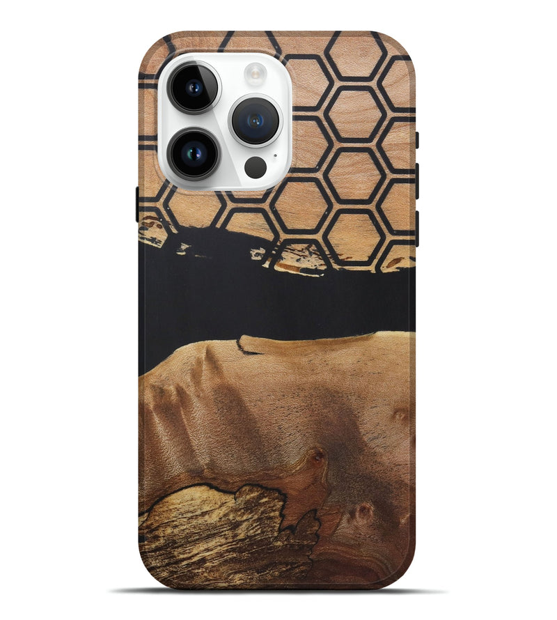 iPhone 15 Pro Max Wood+Resin Live Edge Phone Case - Beth (Pattern, 721992)