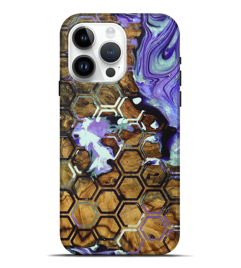 iPhone 15 Pro Max Wood+Resin Live Edge Phone Case - Legend (Pattern, 721993)