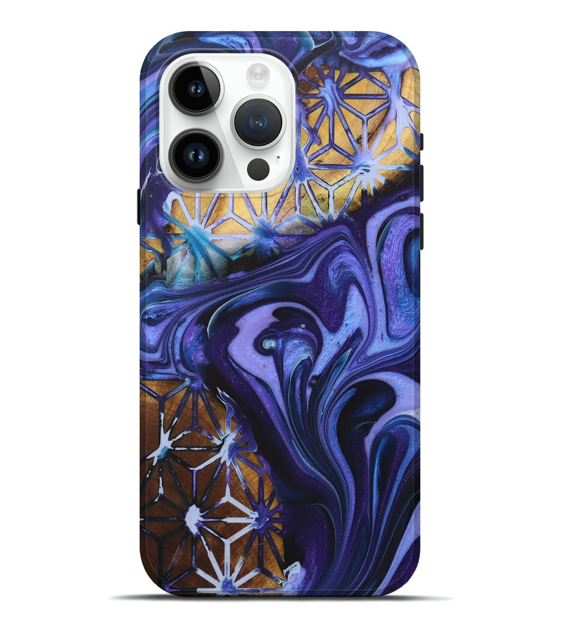 iPhone 15 Pro Max Wood+Resin Live Edge Phone Case - Olivia (Pattern, 721994)