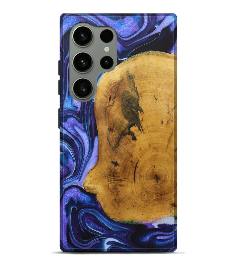 Galaxy S24 Ultra Wood+Resin Live Edge Phone Case - Kelly (Purple, 722006)