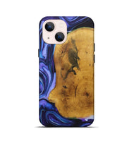 iPhone 13 mini Wood+Resin Live Edge Phone Case - Kelly (Purple, 722006)