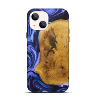 iPhone 14 Wood+Resin Live Edge Phone Case - Kelly (Purple, 722006)