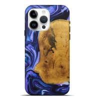 iPhone 15 Pro Max Wood+Resin Live Edge Phone Case - Kelly (Purple, 722006)