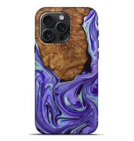 iPhone 16 Pro Max Wood+Resin Live Edge Phone Case - Carissa (Purple, 722007)