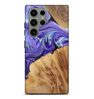 Galaxy S23 Ultra Wood+Resin Live Edge Phone Case - Millie (Purple, 722008)