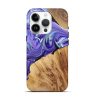 iPhone 15 Pro Wood+Resin Live Edge Phone Case - Millie (Purple, 722008)