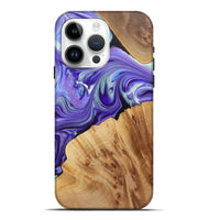 iPhone 15 Pro Max Wood+Resin Live Edge Phone Case - Millie (Purple, 722008)