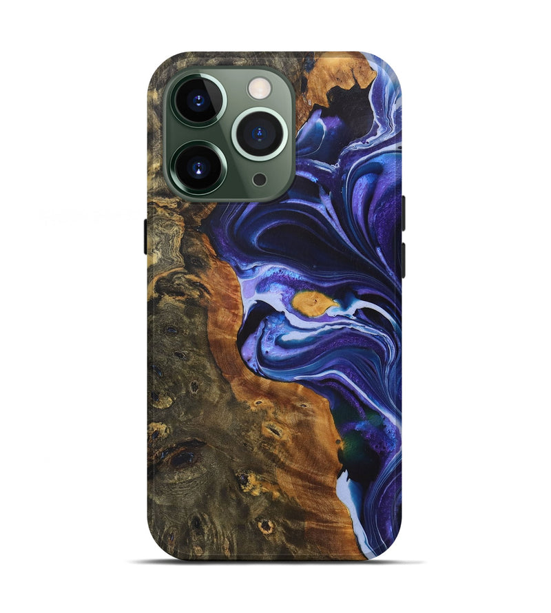 iPhone 13 Pro Wood+Resin Live Edge Phone Case - Brody (Purple, 722009)