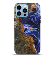 iPhone 14 Pro Max Wood+Resin Live Edge Phone Case - Brody (Purple, 722009)