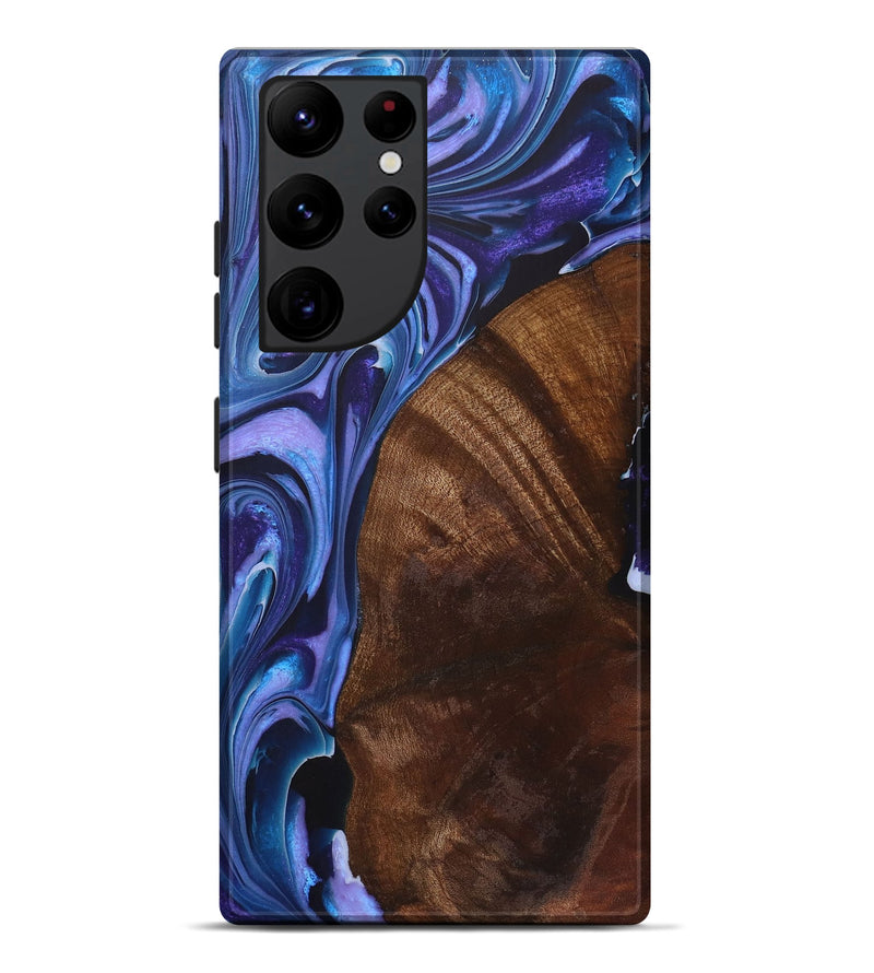 Galaxy S22 Ultra Wood+Resin Live Edge Phone Case - Margaret (Purple, 722010)