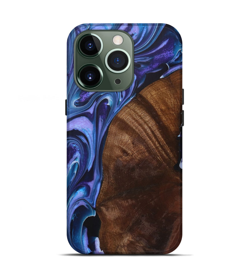 iPhone 13 Pro Wood+Resin Live Edge Phone Case - Margaret (Purple, 722010)