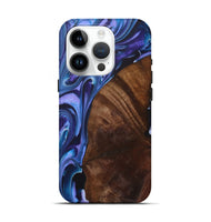 iPhone 15 Pro Wood+Resin Live Edge Phone Case - Margaret (Purple, 722010)