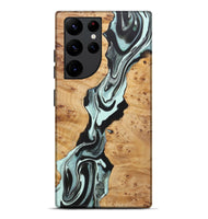 Galaxy S22 Ultra Wood+Resin Live Edge Phone Case - Estelle (Green, 722018)