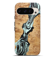 Pixel 9 Pro XL Wood+Resin Live Edge Phone Case - Estelle (Green, 722018)