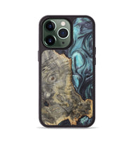 iPhone 13 Pro Wood+Resin Phone Case - Valentina (Green, 722036)