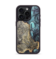 iPhone 15 Pro Wood+Resin Phone Case - Valentina (Green, 722036)