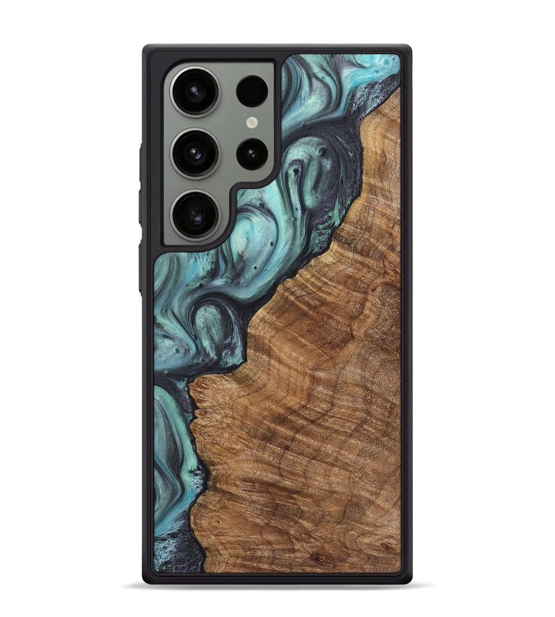 Galaxy S24 Ultra Wood+Resin Phone Case - Jane (Green, 722039)