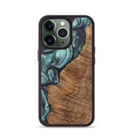 iPhone 13 Pro Wood+Resin Phone Case - Jane (Green, 722039)