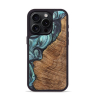 iPhone 15 Pro Wood+Resin Phone Case - Jane (Green, 722039)