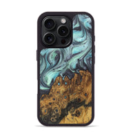 iPhone 16 Pro Wood+Resin Phone Case - Breanna (Green, 722040)