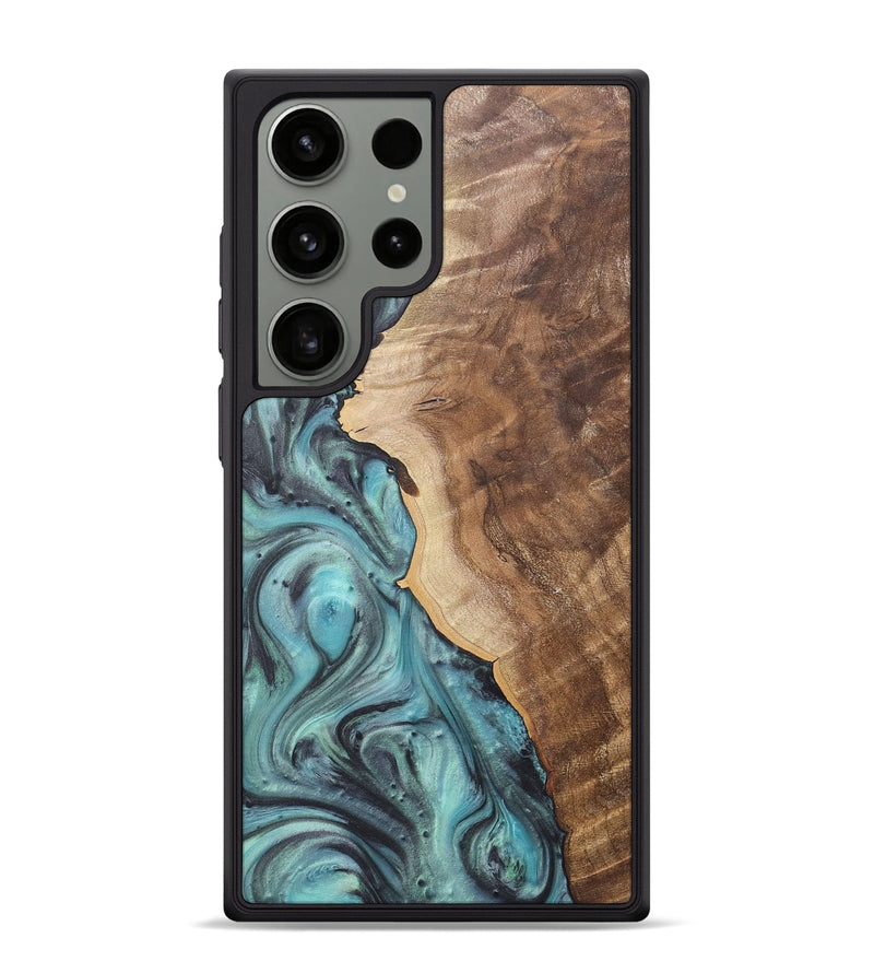 Galaxy S24 Ultra Wood+Resin Phone Case - Danica (Green, 722041)