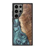 Galaxy S23 Ultra Wood+Resin Phone Case - Madeline (Green, 722044)