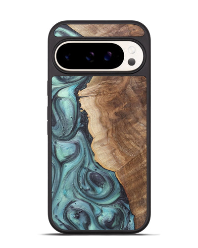 Pixel 9 Pro Wood+Resin Phone Case - Madeline (Green, 722044)