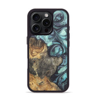 iPhone 16 Pro Wood+Resin Phone Case - Emma (Blue, 722046)