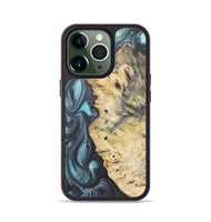 iPhone 13 Pro Wood+Resin Phone Case - Paige (Blue, 722050)