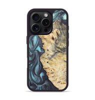 iPhone 16 Pro Wood+Resin Phone Case - Paige (Blue, 722050)