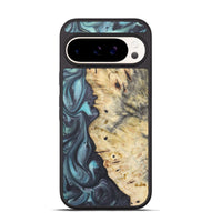 Pixel 9 Wood+Resin Phone Case - Paige (Blue, 722050)