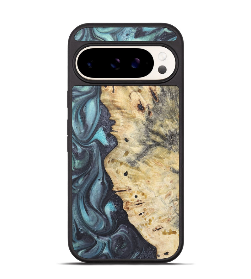 Pixel 9 Pro Wood+Resin Phone Case - Paige (Blue, 722050)