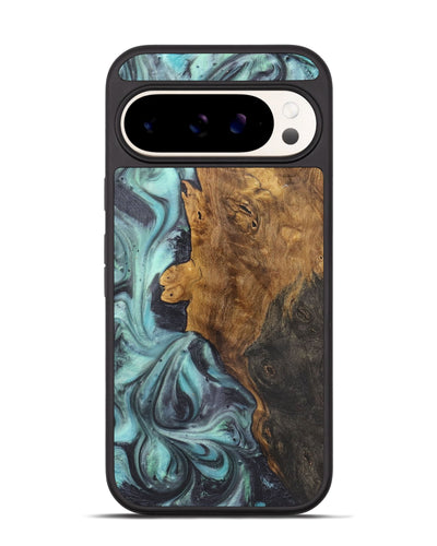 Pixel 9 Pro Wood+Resin Phone Case - Britney (Blue, 722052)