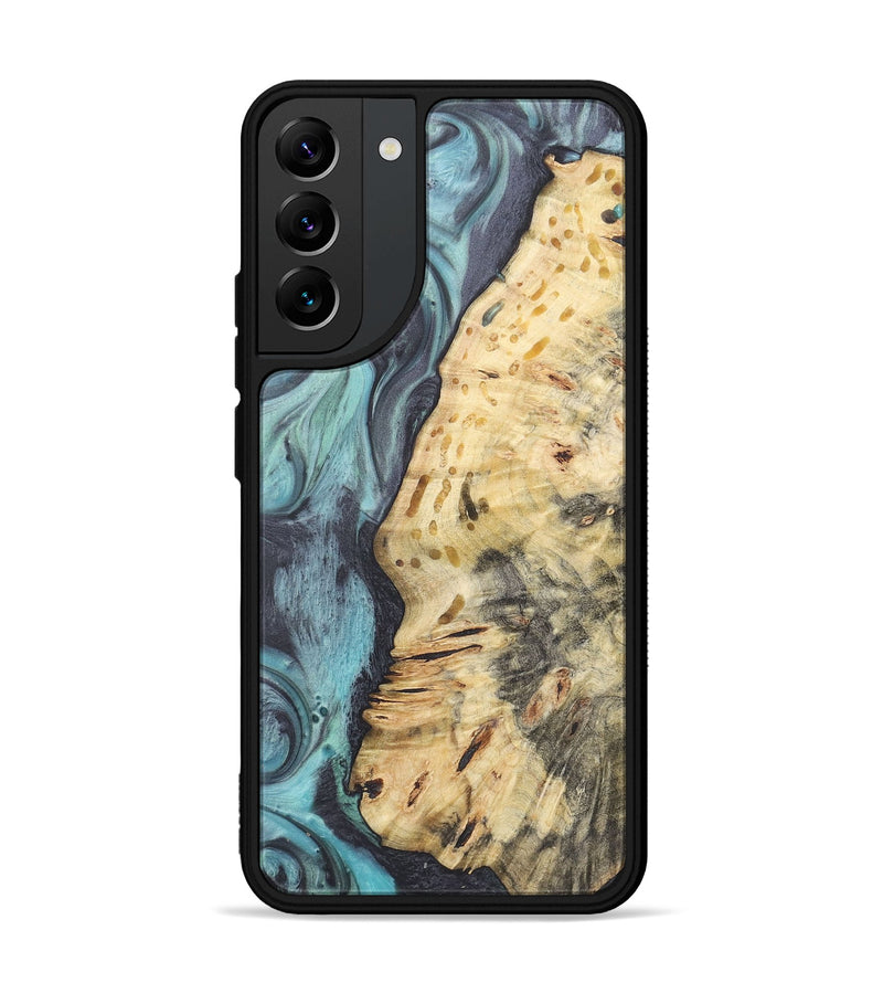 Galaxy S22 Plus Wood+Resin Phone Case - Cynthia (Blue, 722053)