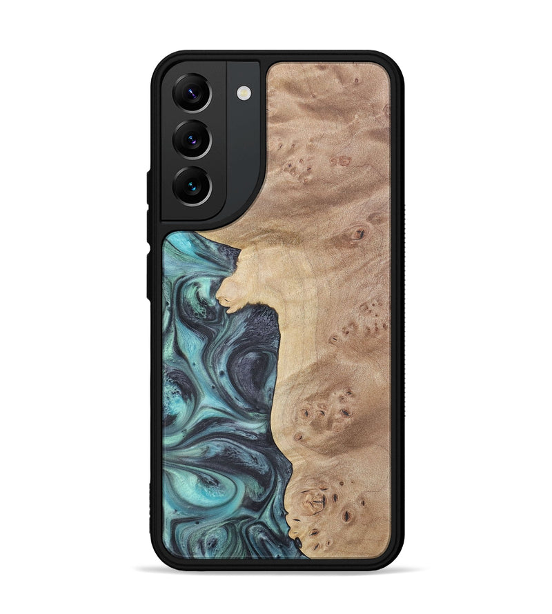 Galaxy S22 Plus Wood+Resin Phone Case - Jace (Blue, 722054)