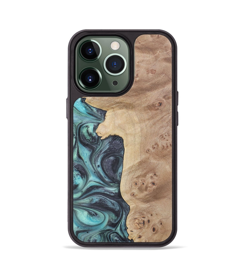 iPhone 13 Pro Wood+Resin Phone Case - Jace (Blue, 722054)