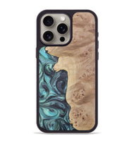 iPhone 15 Pro Max Wood+Resin Phone Case - Jace (Blue, 722054)