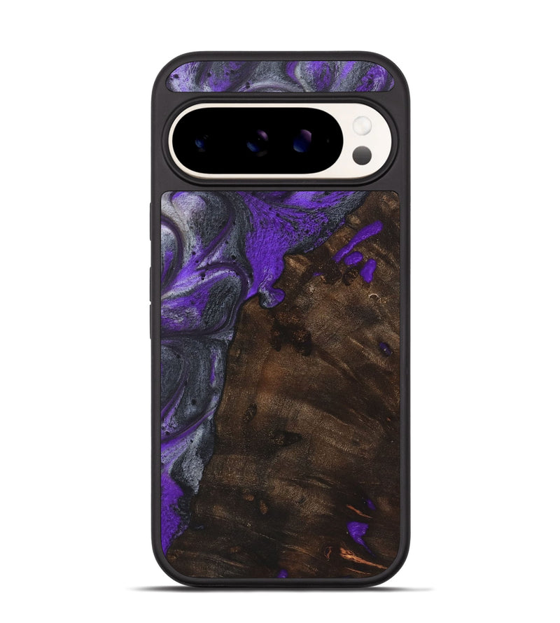 Pixel 9 Wood+Resin Phone Case - Kay (Purple, 722057)