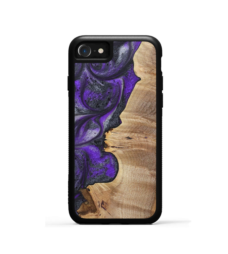 iPhone SE Wood+Resin Phone Case - Wanda (Purple, 722059)