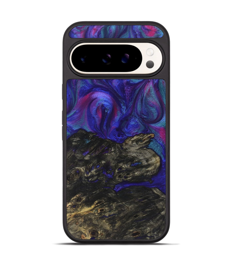 Pixel 9 Wood+Resin Phone Case - Sherry (Purple, 722061)