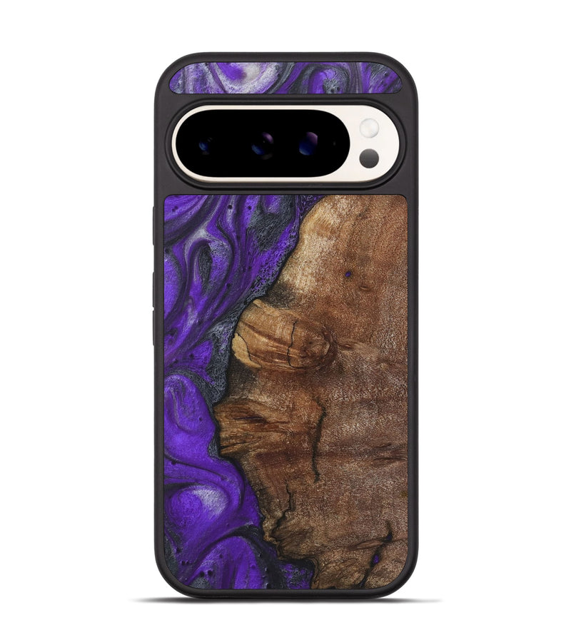 Pixel 9 Wood+Resin Phone Case - Gretchen (Purple, 722070)