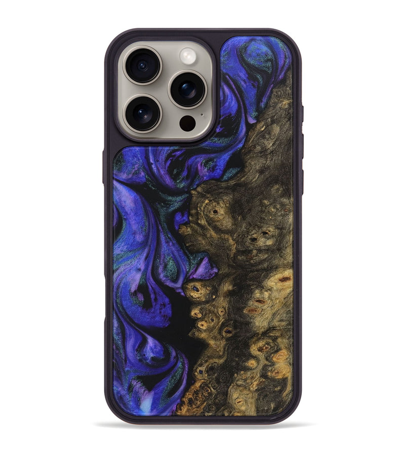 iPhone 16 Pro Max Wood+Resin Phone Case - Leland (Purple, 722072)