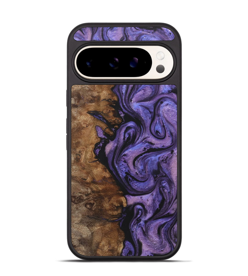 Pixel 9 Wood+Resin Phone Case - Pauline (Purple, 722074)