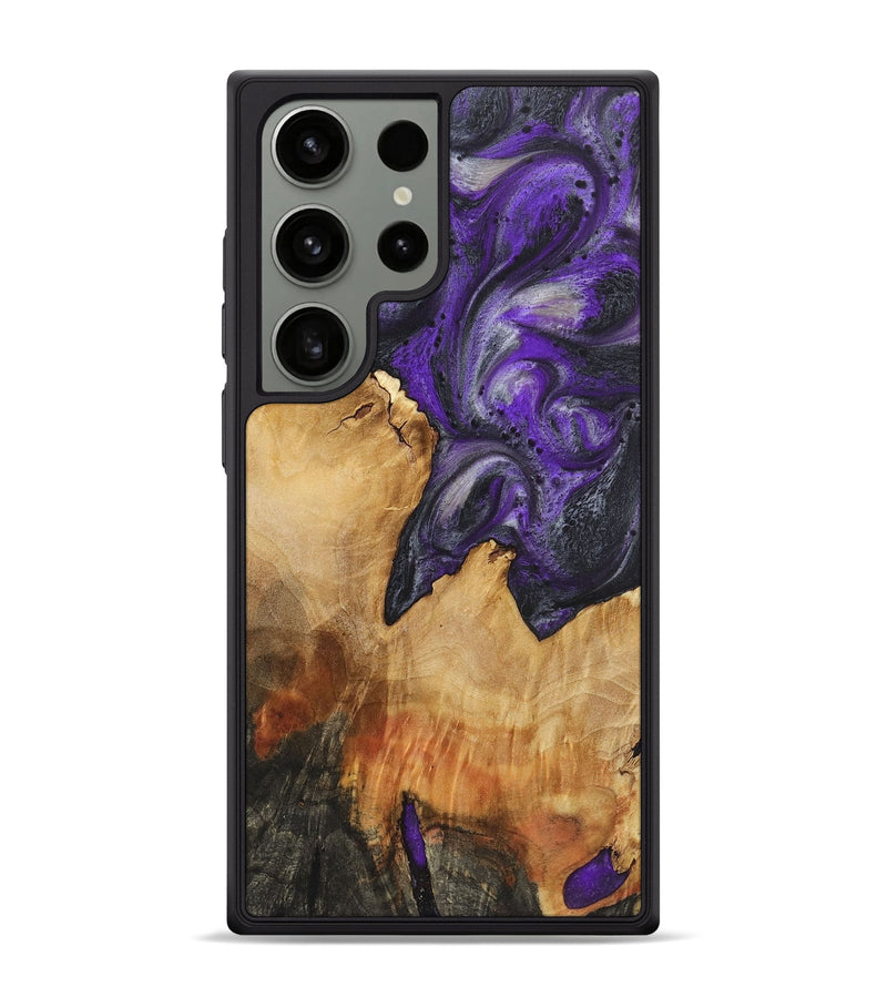 Galaxy S24 Ultra Wood+Resin Phone Case - Ira (Purple, 722078)