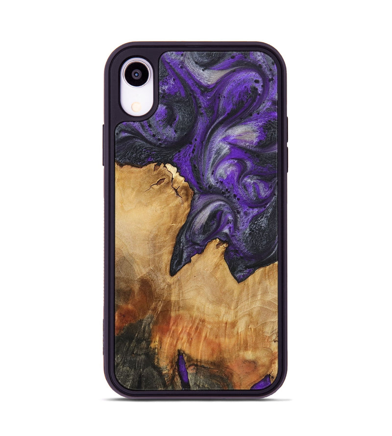 iPhone Xr Wood+Resin Phone Case - Ira (Purple, 722078)